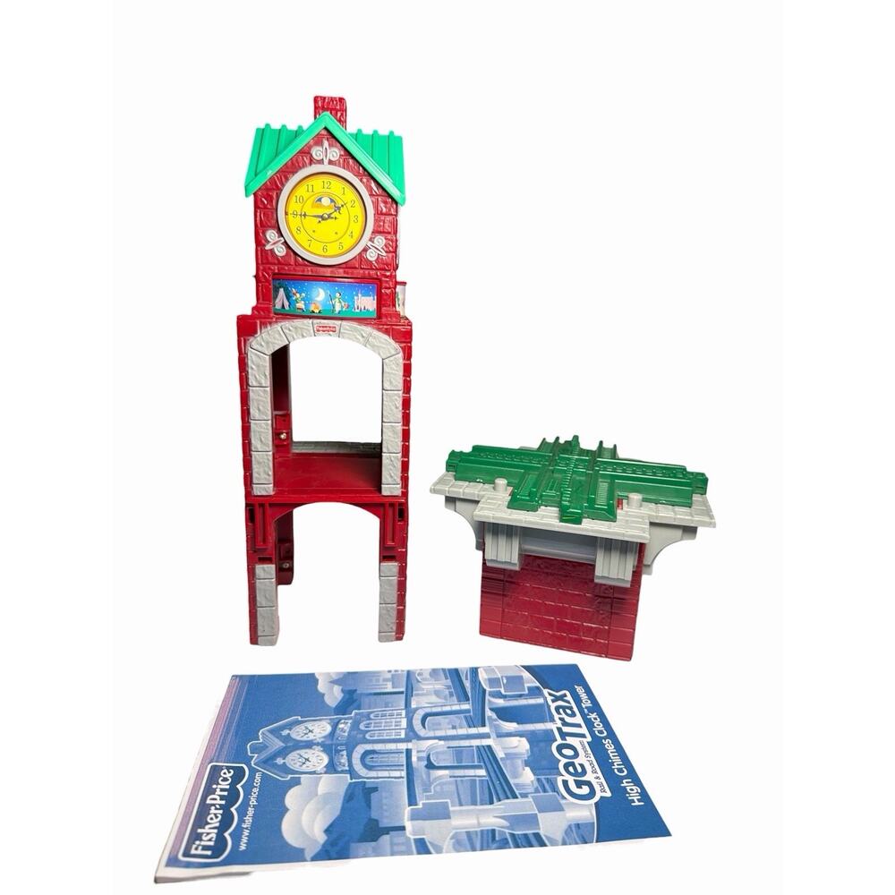 GeoTrax Rail & Road System High Chimes Clock Tower Train Accessory 2004 Mattel